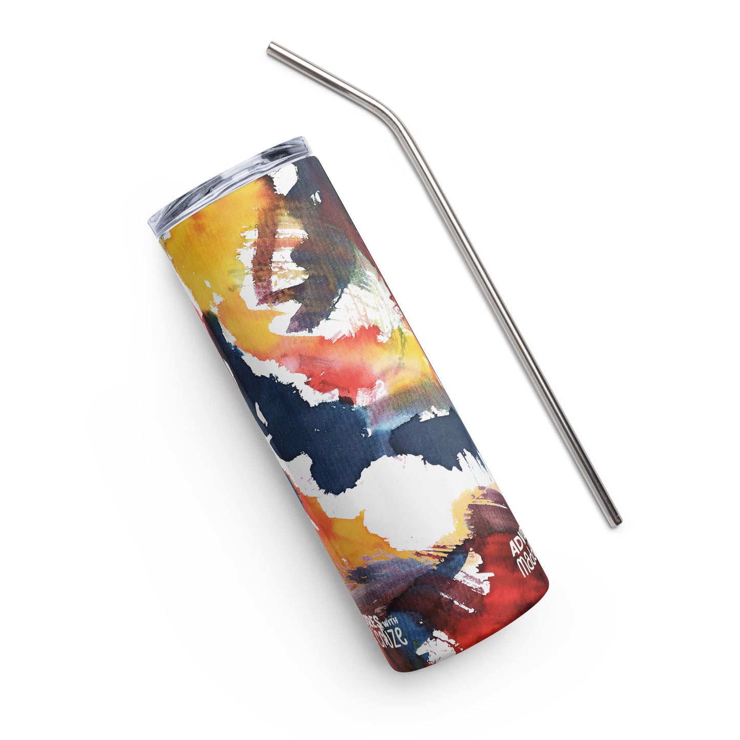 Maddox & Cruze Stainless steel Straw tumbler | Funky paint