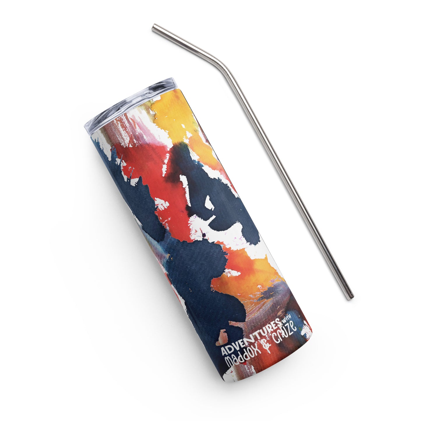 Maddox & Cruze Stainless steel Straw tumbler | Funky paint